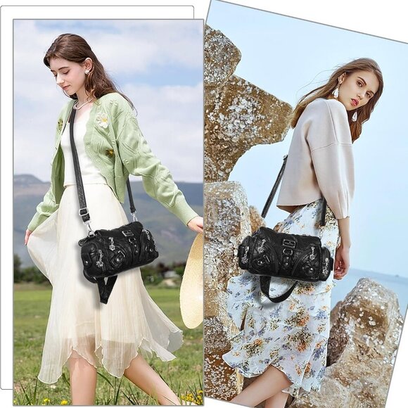 Purses for Women Small Hobo Shoulder Bags Vagen Leather Multi-Pocket Tote Bag wi - Picture 7 of 8